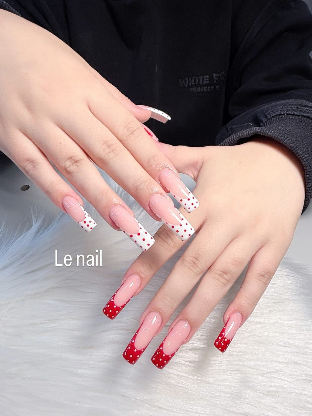 Bold red manicure