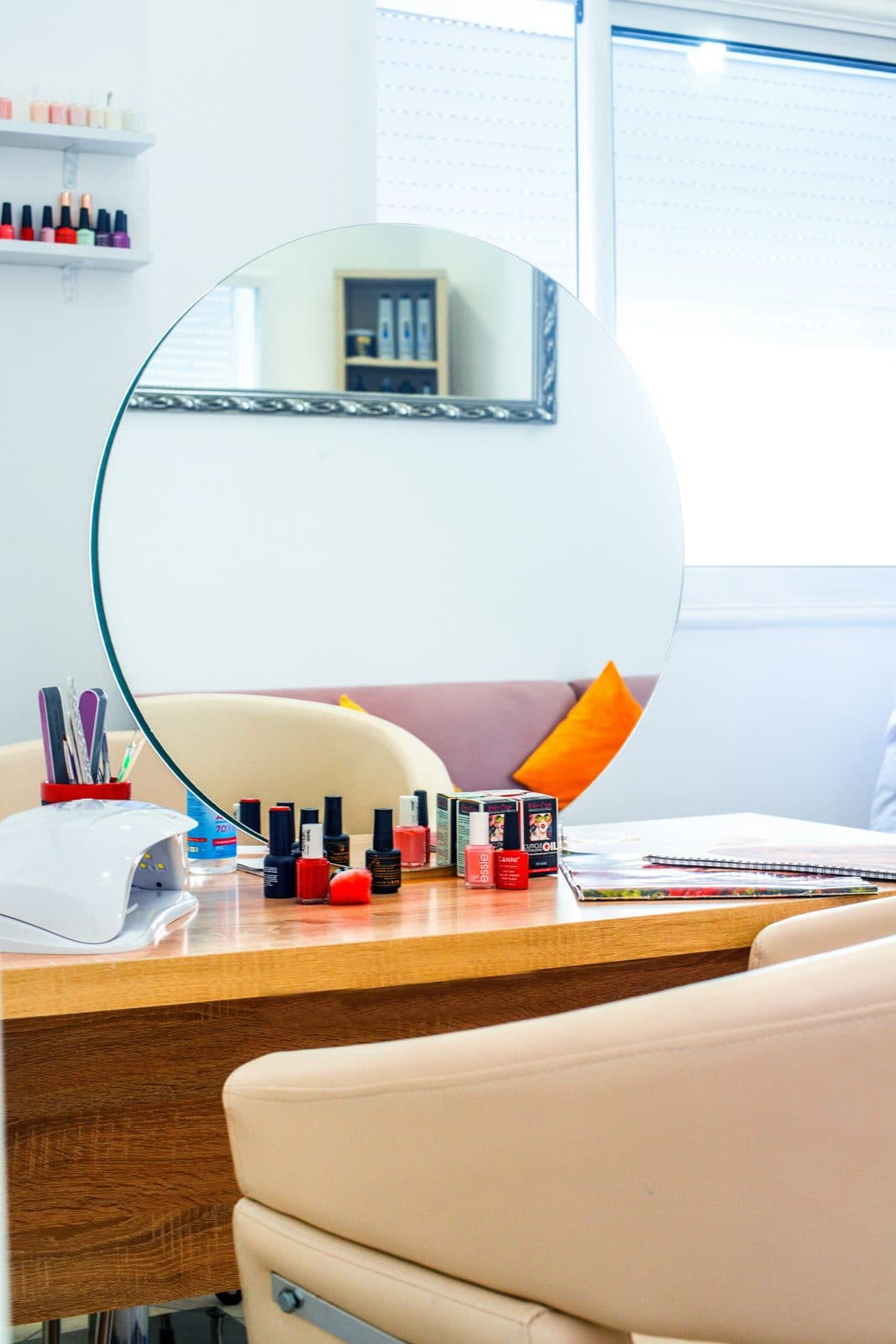 Nail salon client